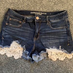 American Eagle Shortie jean shorts size 14